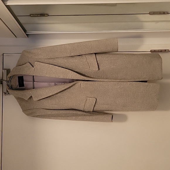 Classic fit grey wool coat (wool 90%) thick and warm coat - Picture 1 of 7